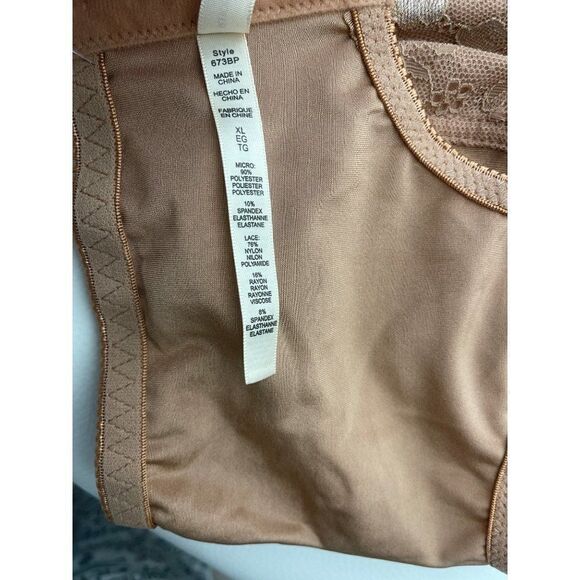 Rhonda Shear Tan / Brown Pin-Up Bralette Size XL NWT - Picture 9 of 11
